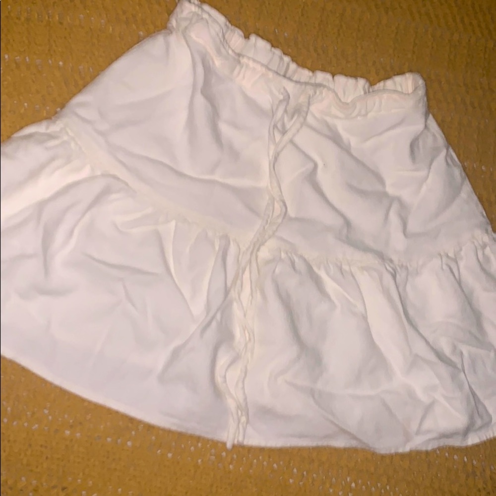 Cream Short Skirt with ties